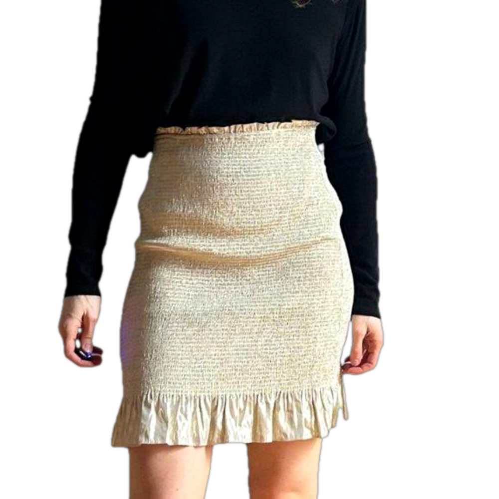 Chic Cream Pencil Skirt